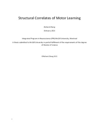 Structural correlates of motor learning thumbnail