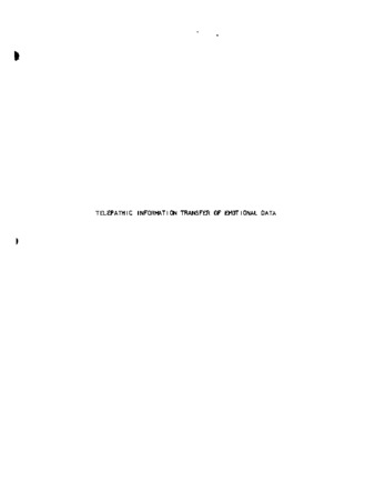 Telepathic information transfer in humans of emotional data. thumbnail