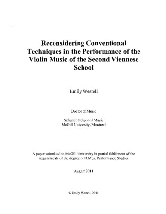 Reconsidering conventional techniques in the performance of the violin music of the second viennese school thumbnail