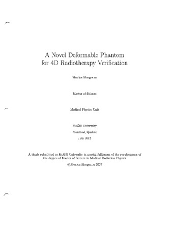 A novel deformable phantom for 4D radiotherapy verification / thumbnail