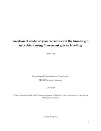 Isolation of arabinoxylan consumers in the human gut microbiota using fluorescent glycan labelling thumbnail