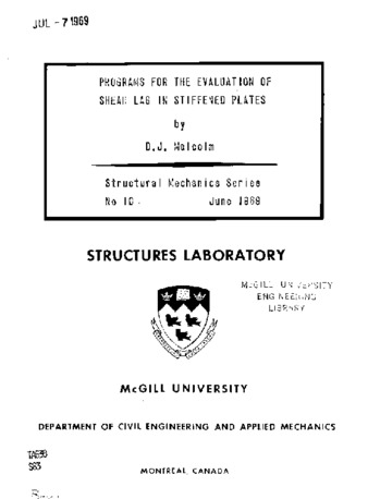 Programs for the evaluation of shear lag in stiffened plates thumbnail