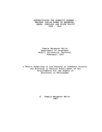 Restructuring the domestic sphere : prairie Indian women on reserves : image, ideology and state policy, 1880-1930 thumbnail