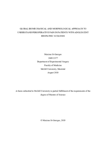 Global biomechanical and morphological approach to understand perioperative pain in patients with adolescent idiopathic scoliosis thumbnail