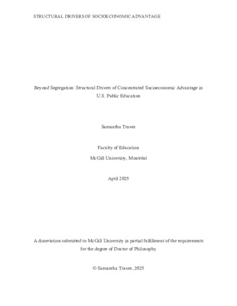 Beyond inequality: Structural drivers of socioeconomic advantage in U.S. public education thumbnail