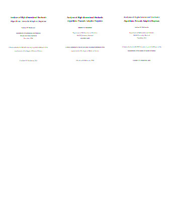 Analyses of High-dimensional Stochastic Algorithms: Towards Adaptive Stepsizes thumbnail