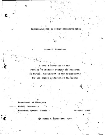 Electroanalysis in highly resistive media thumbnail