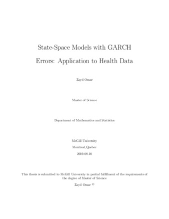 State-space models with GARCH errors: application to health data thumbnail