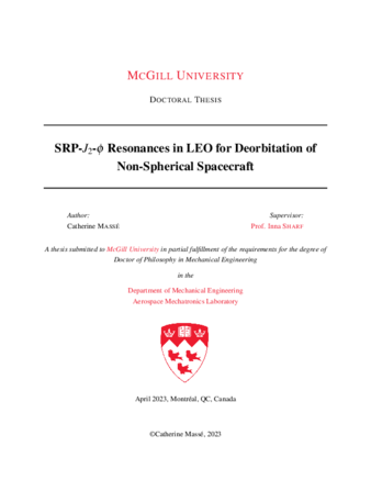 SRP-J2 Resonances in LEO for Deorbitation of Non-Spherical Spacecraft thumbnail