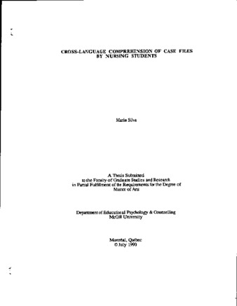 Cross-language comprehension of case files by nursing students thumbnail