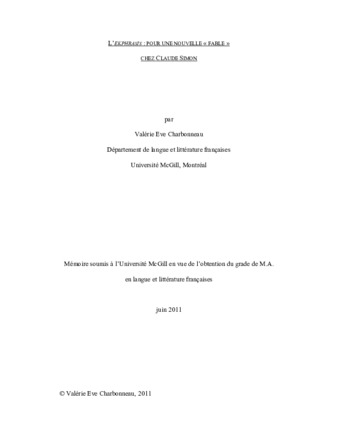 L'ekphrasis: pour une nouvelle "fable" chez Claude Simon thumbnail
