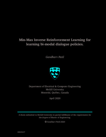 Min-max inverse reinforcement learning for learning bi-modal dialogue policies thumbnail