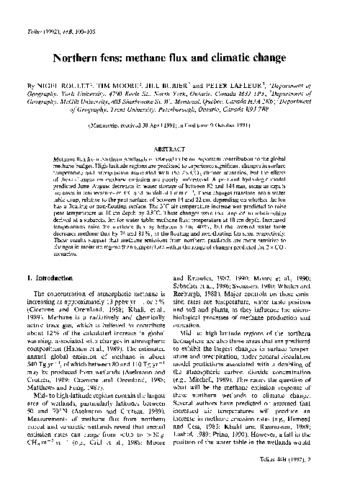 Northern fens: methane flux and climatic change thumbnail