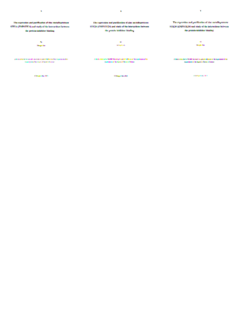 The expression and purification of zinc metalloprotease STE24 (ZMPSTE24) and study of the interactions between the protein-inhibitor binding thumbnail