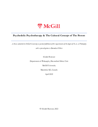Psychedelic psychotherapy and the cultural concept of the person thumbnail