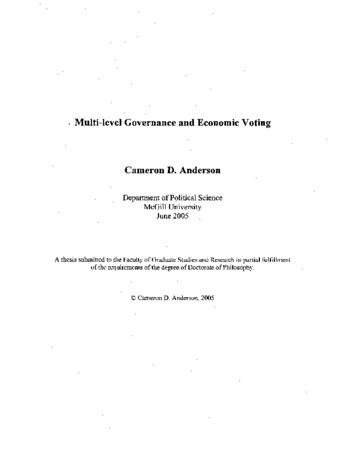 Multi-level governance and economic voting thumbnail