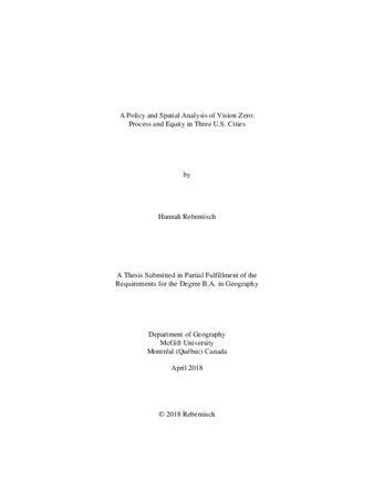 A Policy and Spatial Analysis of Vision Zero: Process and Equity in Three U.S. Cities thumbnail