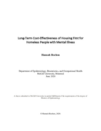 Long-term cost-effectiveness of Housing First for homeless people with mental illness thumbnail