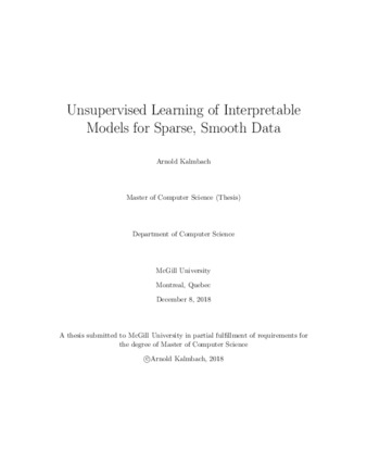 Unsupervised learning of interpretable models for sparse, smooth data thumbnail
