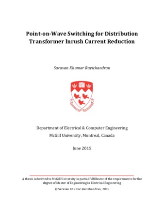 Point-on-wave switching for distribution transformer inrush current reduction thumbnail