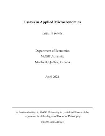 Essays in applied microeconomics thumbnail