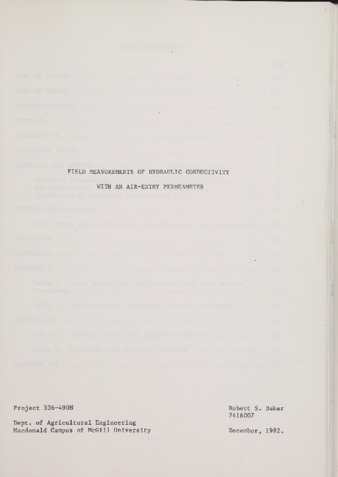 Field Measurements of Hydraulic Conductivity with an Air-entry Permeameter thumbnail