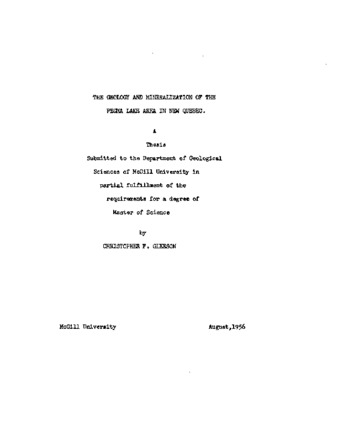 The geology and mineralization of the Pegma Lake area in New Quebec. thumbnail
