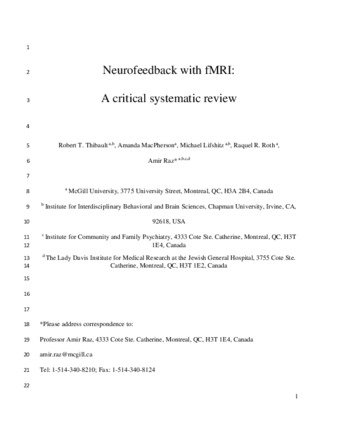 Neurofeedback with fMRI: A critical systematic review thumbnail