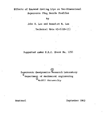 Effects of rounded cowling lips on two-dimensional supersonic plug nozzle profiles thumbnail