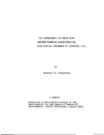 The development of urban form through planning administration with special reference to Oromocto, N.B thumbnail