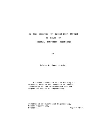 On the analysis of closed-loop systems by means of digital computing techniques. thumbnail