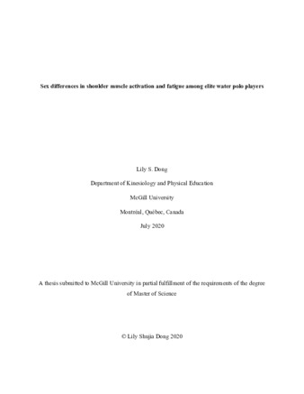 Sex differences in shoulder muscle activation and fatigue among elite water polo players thumbnail