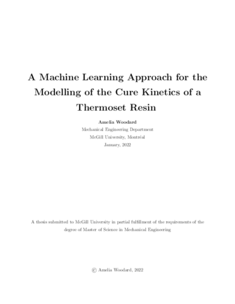 A machine learning approach for the modelling of the cure kinetics of a thermoset resin thumbnail