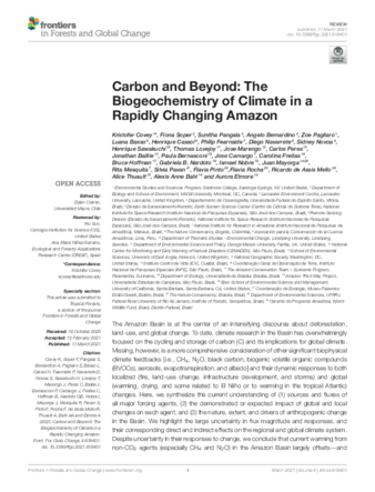 Carbon and Beyond: The Biogeochemistry of Climate in a Rapidly Changing Amazon thumbnail
