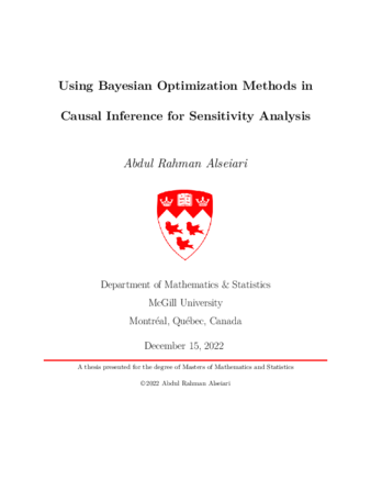 Using Bayesian Optimization Methods in Causal Inference for Sensitivity Analysis thumbnail