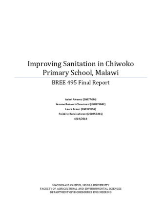 Improving sanitation in chiwoko primary school, Malawi thumbnail