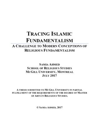 Tracing Islamic fundamentalism: a challenge to modern conceptions of religious fundamentalism thumbnail
