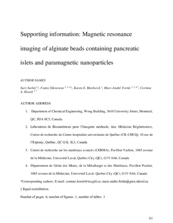 Supporting information: Magnetic resonance imaging of alginate beads containing pancreatic islets and paramagnetic nanoparticles thumbnail