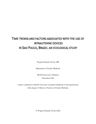 Time trends and factors associated with the use of intrauterine devices in Sao Paulo, Brazil: an ecological study thumbnail