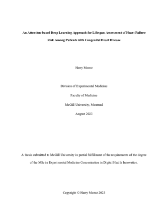 An Attention-based Deep Learning Approach for Lifespan Assessment of Heart Failure Risk Among Patients with Congenital Heart Disease thumbnail