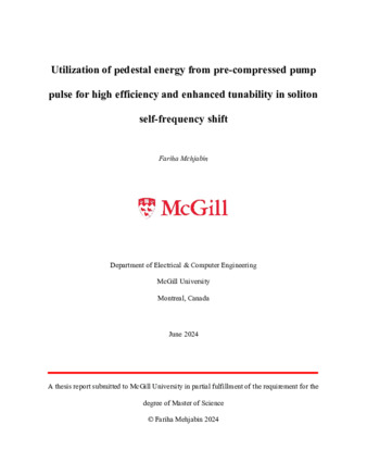 Utilization of pedestal energy from pre-compressed pump pulse for high efficiency and enhanced tunability in soliton self-frequency shift thumbnail