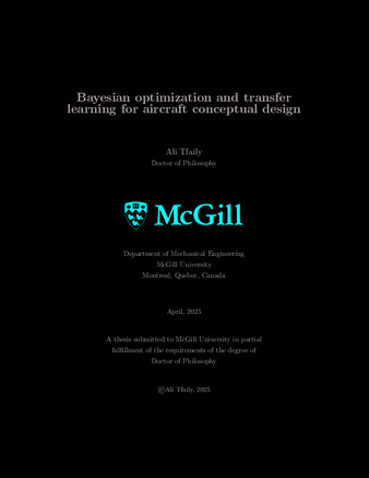 Bayesian optimization and transfer learning for aircraft conceptual design thumbnail