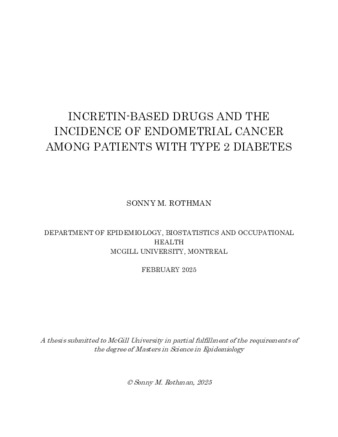Incretin-based drugs and the incidence of endometrial cancer among patients with type 2 diabetes thumbnail
