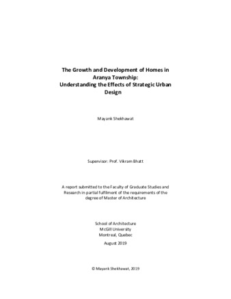 The Growth and Development of Homes in Aranya Township: Understanding the Effects of Strategic Urban Design thumbnail