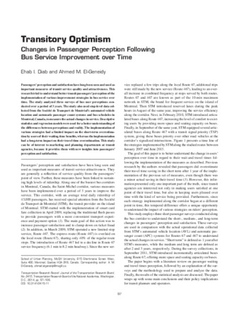 Transitory Optimism: Changes in Passenger Perception Following Bus Service Improvement over Time thumbnail