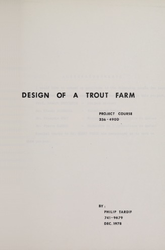 Design of a Trout Farm thumbnail