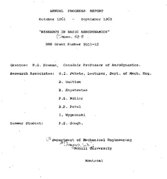 Annual progress report October 1961-September 1962 thumbnail