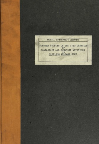 Further Studies on the Cyto-Genetics of Compactoid and Speltoid Mutations in Triticum Vulgare Host. thumbnail