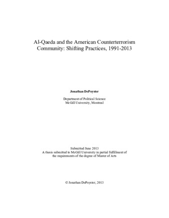 Al-Qaeda and the American counterterrorism community: shifting practices, 1991-2013 thumbnail