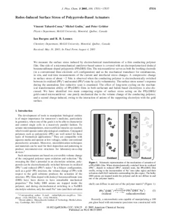 Redox-Induced Surface Stress of Polypyrrole-Based Actuators thumbnail